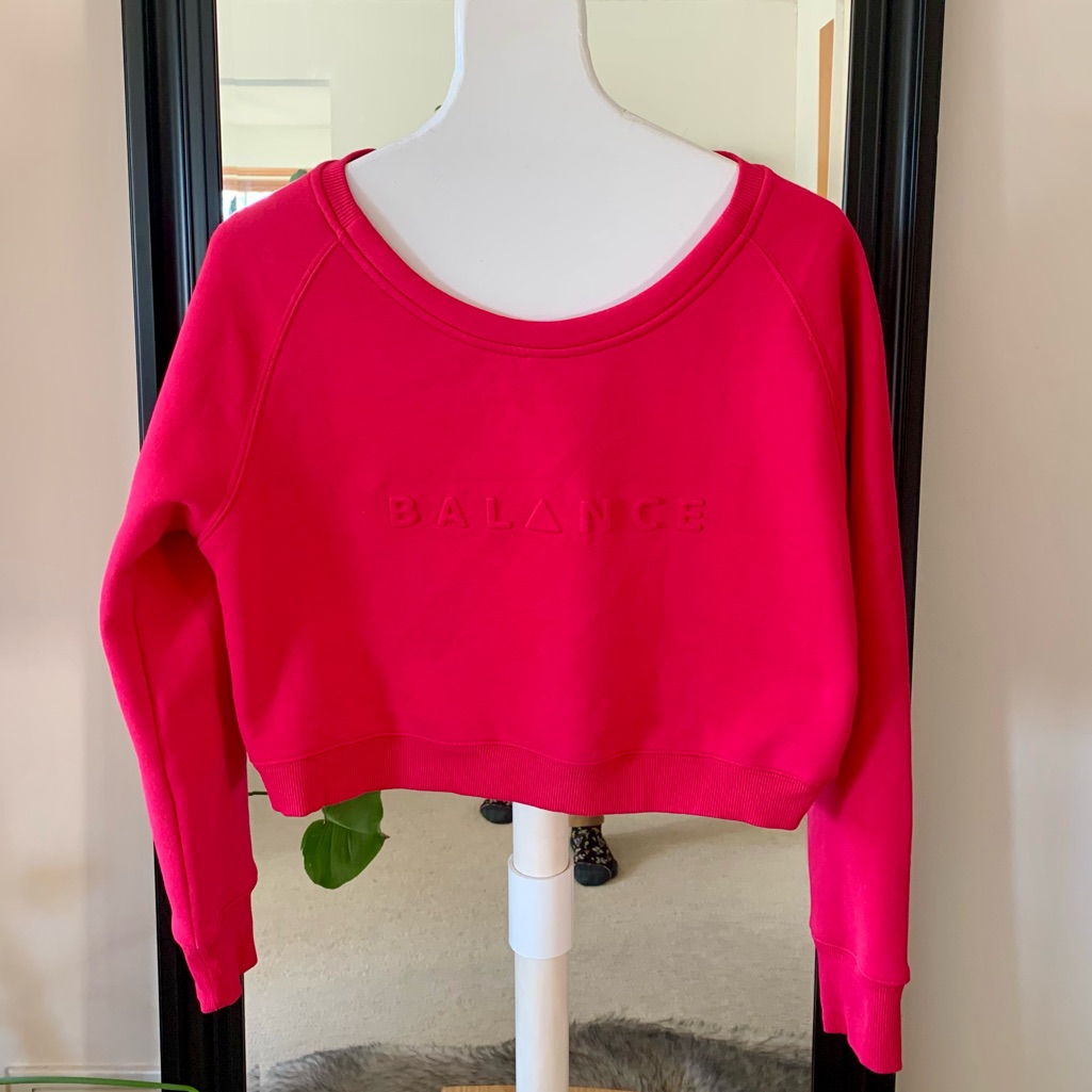 Balance Athletica Rosy Red Cropped Sweatshirt